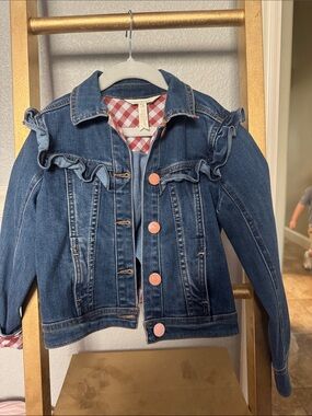 Matilda Jane Blue Denim Jacket with Ruffle Trim